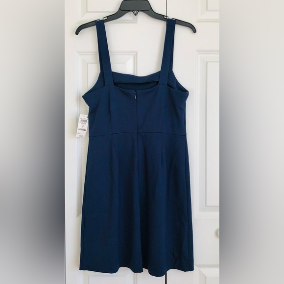 On 34th Solid Ponte Knit Blue Square Neck Mini Dress Size 8Tank Dress ps286 - Picture 4 of 8